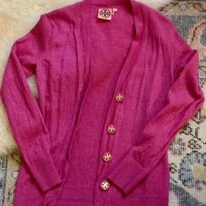 Pink Wool Tory Burch Cardigan